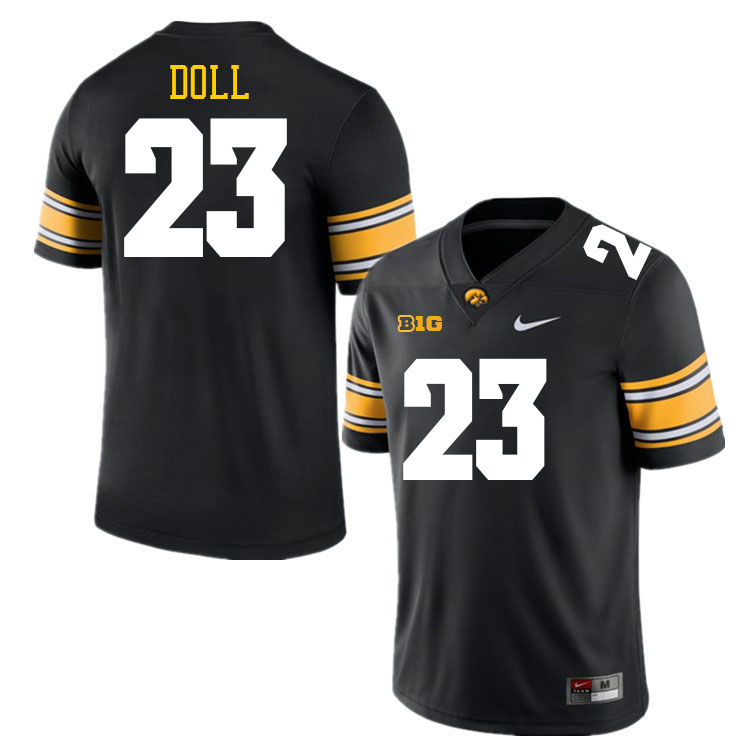 Men #23 Brevin Doll Iowa Hawkeyes College Football Jerseys Stitched-Black